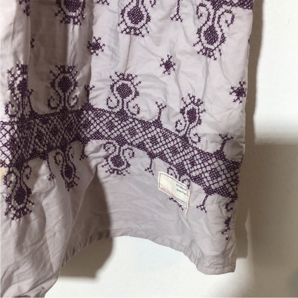 Odd Molly Purple Embroidered V-Neck Women’s Dress - Picture 11 of 11